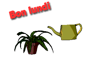 Gif animé Bon lundi plante